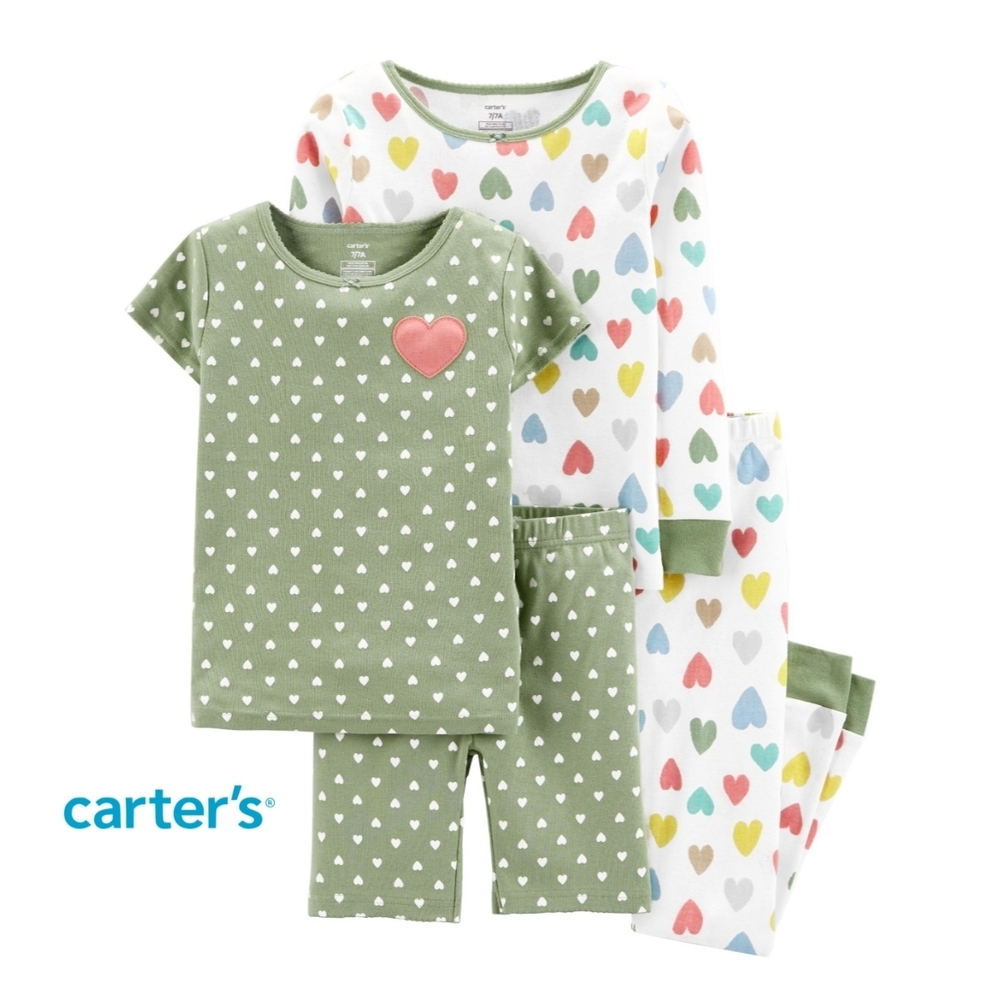 Carter's Kids Heart Print Pajama Set - Hearts